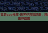 世界杯竞猜app推荐-世界杯竞猜新宠，精选App推荐指南