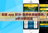 世界杯 竞猜 app 积分-世界杯竞猜奇兵，解锁app积分新玩法