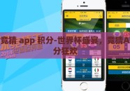 世界杯 竞猜 app 积分-世界杯盛宴，竞猜APP与积分狂欢