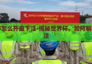 世界杯怎么开盘下注-揭秘世界杯，如何明智地下注