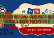 世界杯彩票竞猜网站-2022年世界杯彩票竞猜，解读全球足球盛宴下的数字游戏