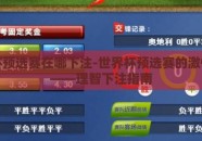 世界杯预选赛在哪下注-世界杯预选赛的激情时刻——理智下注指南