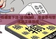 世界杯在哪里下注-谨慎选择，安全参与世界杯下注的正确路径