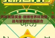微博世界杯竞猜奖金-微博世界杯竞猜，乐趣、挑战与奖赏的完美融合