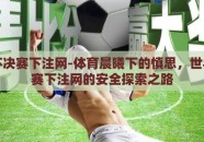 世界杯决赛下注网-体育晨曦下的慎思，世界杯决赛下注网的安全探索之路