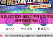 世界杯竞猜 竞猜软件-围绕世界杯竞猜与竞猜软件展开的智慧挑战