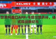 卡塔尔世界杯盘口APP-卡塔尔世界杯，体验互动式观战新纪元