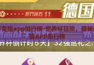 世界杯竞猜app排行榜-世界杯狂欢，揭秘热门竞猜APP排行榜