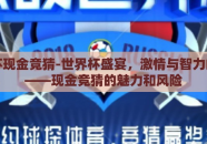 世界杯现金竞猜-世界杯盛宴，激情与智力的碰撞——现金竞猜的魅力和风险