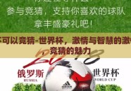 世界杯可以竞猜-世界杯，激情与智慧的激情碰撞，竞猜的魅力