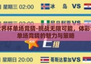 体彩世界杯单场竞猜-挑战无限可能，体彩世界杯单场竞猜的魅力与策略
