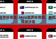 2026世界杯竞猜-2026世界杯竞猜，赛前风云与预测沙龙