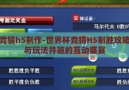 世界杯竞猜h5制作-世界杯竞猜H5制胜攻略，创意与玩法并驱的互动盛宴