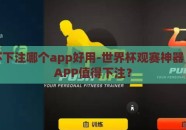 世界杯下注哪个app好用-世界杯观赛神器，哪些APP值得下注？