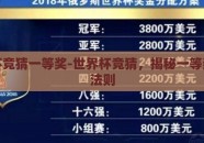 世界杯竞猜一等奖-世界杯竞猜，揭秘一等奖幸运法则