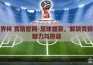 足球世界杯 竞猜官网-足球盛宴，解锁竞猜官网的魅力与挑战
