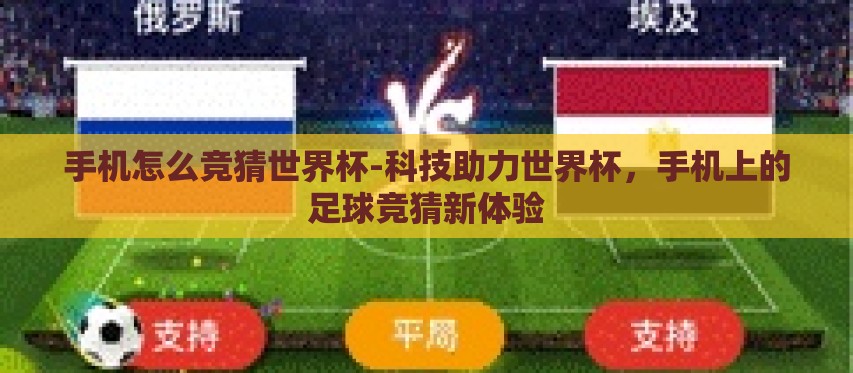 手机怎么竞猜世界杯-科技助力世界杯,手机上的足球竞猜新体验 手机怎么竞猜世界杯-科技助力世界杯,手机上的足球竞猜新体验