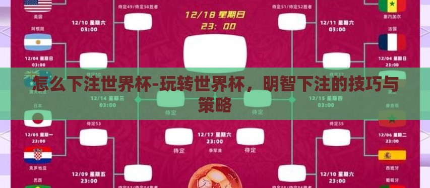 怎么下注世界杯-玩转世界杯,明智下注的技巧与策略 怎么下注世界杯-玩转世界杯,明智下注的技巧与策略