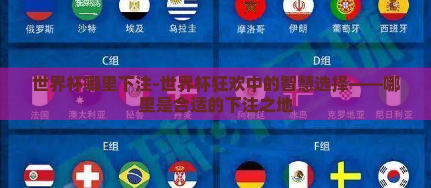 世界杯哪里下注-世界杯狂欢中的智慧选择——哪里是合适的下注之地