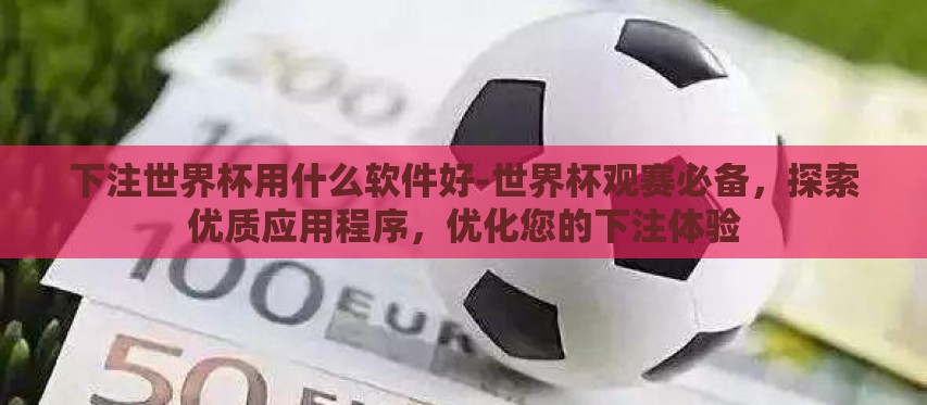 下注世界杯用什么软件好-世界杯观赛必备，探索优质应用程序，优化您的下注体验