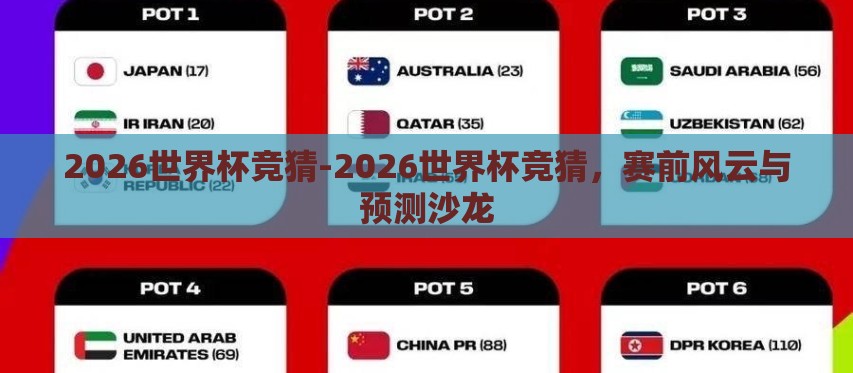 2026世界杯竞猜-2026世界杯竞猜，赛前风云与预测沙龙