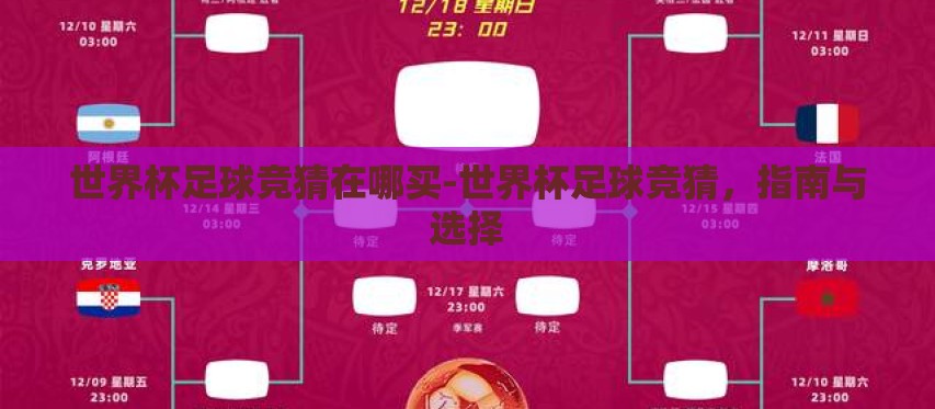 世界杯足球竞猜在哪买-世界杯足球竞猜，指南与选择