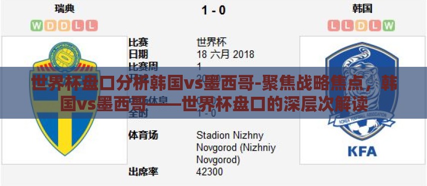 世界杯盘口分析韩国vs墨西哥-聚焦战略焦点，韩国vs墨西哥——世界杯盘口的深层次解读